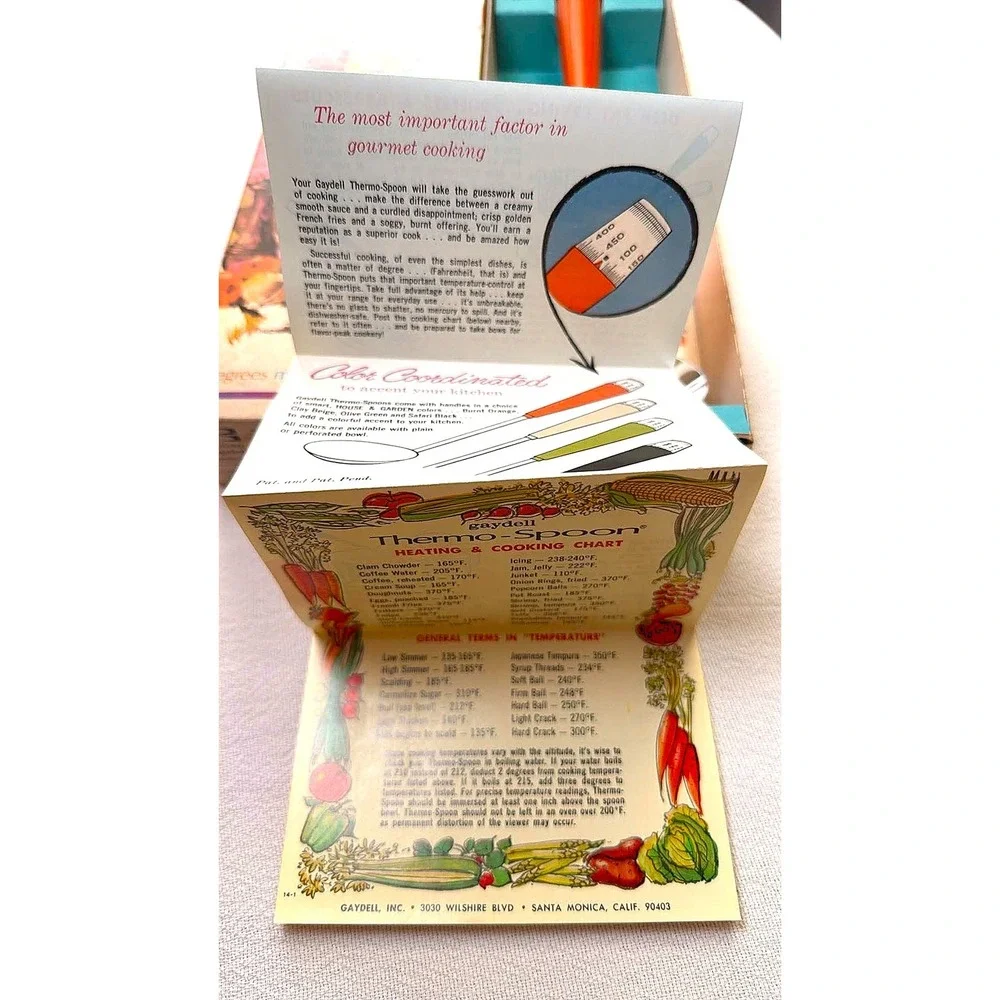Gaydell Thermo Spoon MCM Orange NEW NOS 1965 Luigi Di Benedetto Model 305